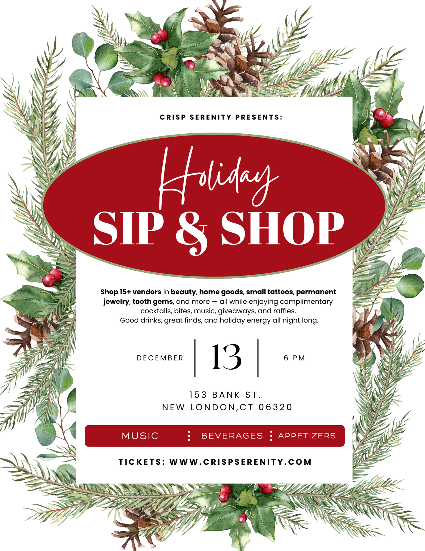 Holiday Sip & Shop (12/13)