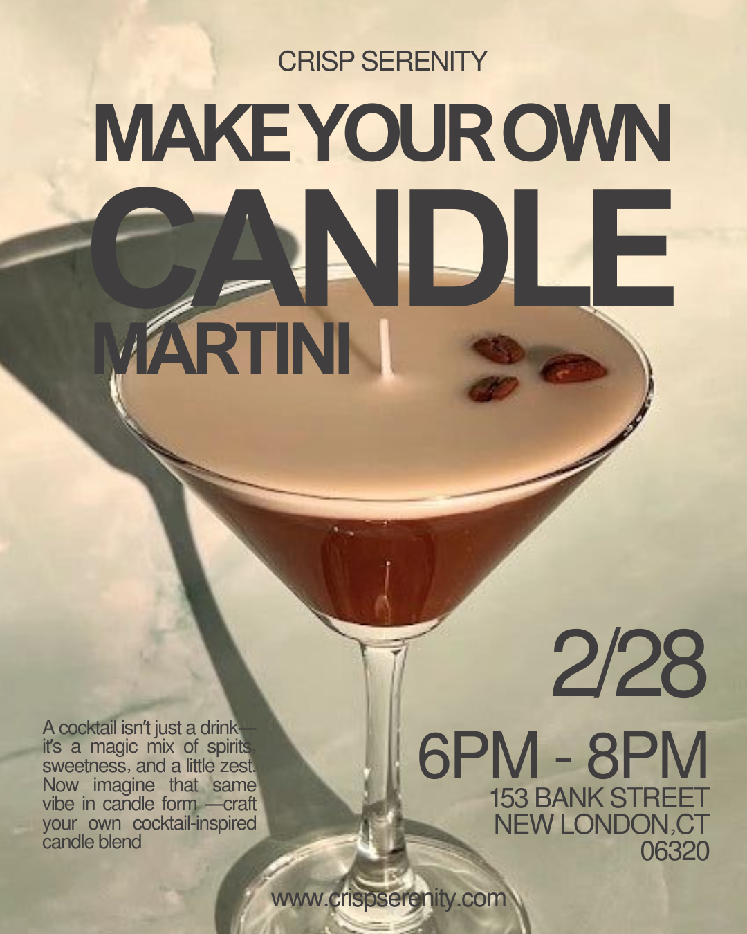 Make your own martini candle (02/28)